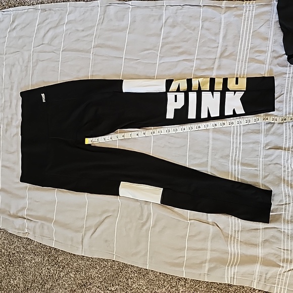 STUNNING VS PINK BONDED HIGH WAISTED LEGGINGS WITH MESH - Picture 7 of 11